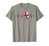 England 2024 English Flag Heartbeat Proud Flag T-Shirt