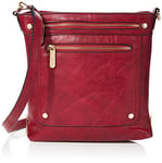 Bessie London, Sac à bandoulière femme, Rouge, Taille Unique