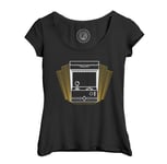 T-Shirt Femme Col Echancré Arcade Gaming Jeu Vidéo Vintage Rétro Art Déco