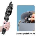 Extendable Selfie Stick Tripod With Light Height Adjustable Flexible Foldable Po