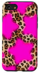 Coque pour iPhone SE (2020) / 7 / 8 Léopard guépard mignon étoile rose pour fille femme