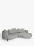 John Lewis Lozenge Grand 5 Seater RHF Chaise End Sofa, Metal Leg