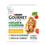 GOURMET Nature's Creations Poultry Wet Cat Food 8x85g