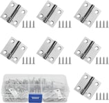 30 Pcs Mini Charnières en Acier Inox Petit Paumelle + Vis Charniere Meuble 25x23mm avec Boîte Charnière Invisible Anticorrosion Charniere Armoire Paumelle à Visser pour Meuble Armoire Placard