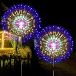 150 Led Solar Firework Lights Utomhus Vattentät Path Gräsmatta Trädgård Dekor Lampa Multicolor