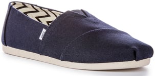 Toms Alpargata Recycled Cotton Espadrille Womens Trainer Navy UK 3 - 8