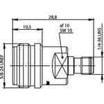 Telegärtner Telegaertner J01027T0017 Adaptateur coaxial N SMA femelle