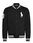Big Pony Fleece Baseball Jacket Outerwear Jackets Varsity Jackets Black Polo Ralph Lauren