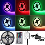 LCC® Romantic 5 meter 150 SMD 5050 RGB LED Strip Light Strip + 44 nycklar infraröd fjärrkontroll + 5A strömförsörjning