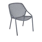 Fermob - Croisette Armchair, Storm Grey - Matstolar utomhus - Pascal Mourgue - Grå - Metall/Syntetiskt