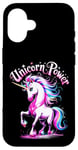 iPhone 16 Cute Girl's Magical Unicorn Power Case