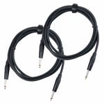 2x Cable Jack Connecteur Amplificateur Enceinte Audio Mono 6.35mm (1/4'') 2.5 m