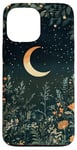 iPhone 13 Pro Max Night Forest Dark Cottagecore Crescent Moon Botanical Case