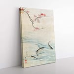 Big Box Art Fish in The Autumn by Maruyama Okyo Painting Canvas Wall Art Print Ready to Hang Picture, 76 x 50 cm (30 x 20 Inch), Grey, Beige