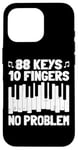 Coque pour iPhone 16 Pro 88 Keys 10 Fingers Pianist Musician Piano Keyboard Player