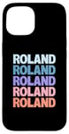 Coque pour iPhone 15 Funny Modern Repeated Text Design Roland