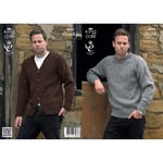 King Cole Men's Sweater And Cardigan Knitting Pattern, 4034