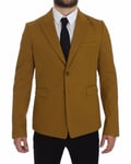 Dolce & Gabbana Veste Blazer Jaune Coton Extensible IT46/US36/S