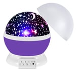 Projektorlampor sjufärgad nattlampa Led romantisk stjärnhimmel Superljus bordslampa present Purple Starry Sky