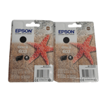 2 X Epson 603 Starfish Black Standard Capacity Ink Cartridge