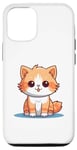 Coque pour iPhone 12/12 Pro mignon chat funy animal chat amoureux