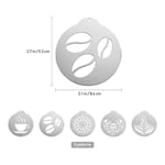 5 Pcs chocolate shaker for cappuccino latte art stencils coffee stencils and