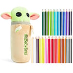 Disney Trousse Stitch - Trousse Baby Yoda - Trousse Peluche Enfant Scolaire - Idée Cadeau Stitch Baby Yoda (Multicolore Baby Yoda)