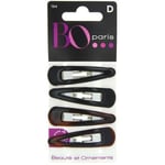 BO Paris - Barrette clic-clac Noir et marron - Lot de 4