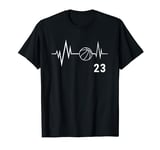 Player Number 23: Heartbeat Pulse with Basketball T-Shirt