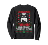 Christmas and Marimba Make More Happy Ugly Christmas Marimba Sweatshirt