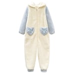 Sanrioed Plysch Anime Cinnamoroll Vinter Flanell Barn Rompers, flickor pyjamas tecknad film pyjamas för tonåringar 140 cm