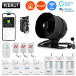 KERbiomom120db-Système d'alarme WiFi intelligent Tuya,haut-parleur fort,sirène antivol,sécurité à domicile avec capteur de porte et fenêtre,mouvement pour la maison - Type Speaker Alarm KIT 7