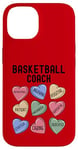 Coque pour iPhone 14 Tee-shirt humoristique pour entraîneur de basket-ball