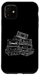 Coque pour iPhone 11 Love Retro Mixtape 80's Blank Cassette Tape Shirt Cadeaux