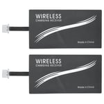 2x Universal Type‑C Wireless Charger Adapter Mobile Phone Sticker Charging R Set