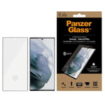 Samsung Galaxy S22 Ultra PanzerGlass AntiBacterial Edge-to-Edge Beskyttelsesglass - Case-Friendly - Svart Kant