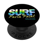 Design de vacances de surf à Surf Pasta Point aux Maldives PopSockets PopGrip Adhésif