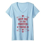 Womens Funny Valentines Day Quotes For Singles Lovers Family Friend V-Neck T-Shirt