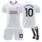 2023/24 Manchester United Third Shirt #10 Rashford Football Shirt Kits - Perfet 26(140-150CM)