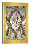 Kunst für Alle 'Encadré Image de Gilles Gaudin Mural Silk of The Empress' Bedroom, 1787, dans Le Cadre de Haute qualité Photos Fait Main Impression Artistique, 30 x 40 cm, Or Raya