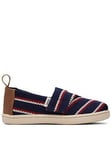 TOMS Alpargata Canvas Toddler Canvas Shoe, Navy, Size 10 Younger