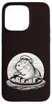 Coque pour iPhone 15 Pro Max Mignon Capybara mangeant des sushis kawaii