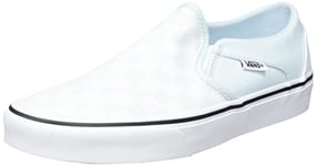 Vans Femme Asher Baskets, (Checkerboard) Delicate Blue/White, 42.5 EU