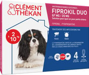 Clément Thékan - Anti-puces et anti-tiques pour petit chien (2-10kg) - Protection 2 en 1 : Protège votre chien et son environnement - Actif contre les œufs de puces et les parasites - 4 pipettes