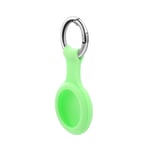 ProElife Silicone Protective Case with Keyring Loop for AirTags Apple 2021 Finder Accessories, Soft Keychain Protector Holder Anti-Scratch Anti-Loss Cover for Keys, Backpack, Cat, Dog and Pets (Green)