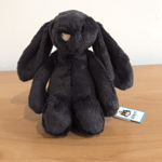 Jellycat - Bashful Inky Bunny - Soft Black Rabbit - Small - New / Tags