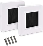 Plaque Murale Brosse - Lot De 2X Passe-Câble Murale Sortie Connecteur Audio Vidéo - Prise Encastrable Pour Passage De Câble Tv Hdmi Hi-Fi[YIN140021]