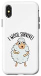 Coque pour iPhone X/XS I Wool Survive est un jeu de mots amusant en forme de mouton