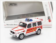 SCHUCO 452674200 Mercedes Benz - Ribs Notarzt Police 1995 - Blanc Red - 1/87