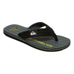 Quiksilver Men's Molokai Layback Flip Flops - Black / Grey / Green